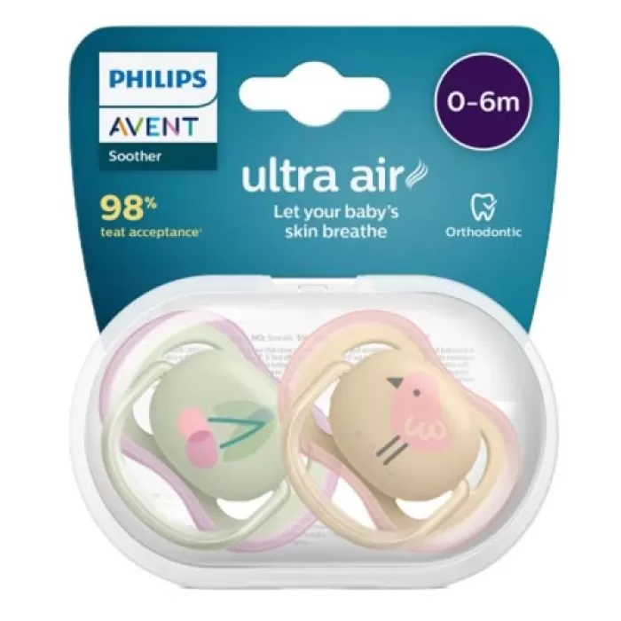 Avent Ultra Air Emzik 0-6 Ay 2li - Pembe