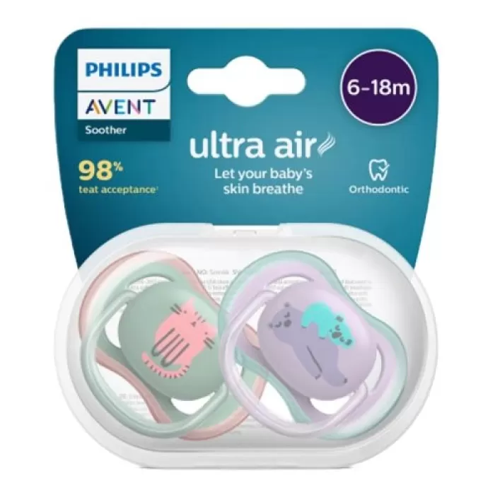 Avent Ultra Air Emzik 6-18 Ay 2li - Pembe