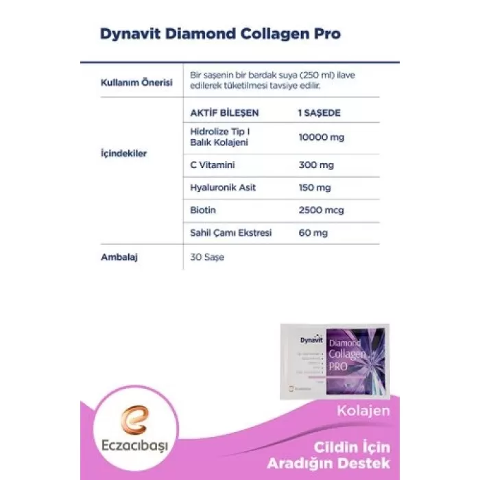 Eczacıbaşı Dynavit Diamond Collagen PRO 30 Saşe