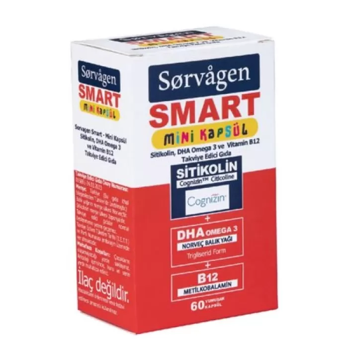 Sorvagen Smart Kids Sitikolin DHA Takviye Edİci Gıda 0,5 ml x 60 Adet