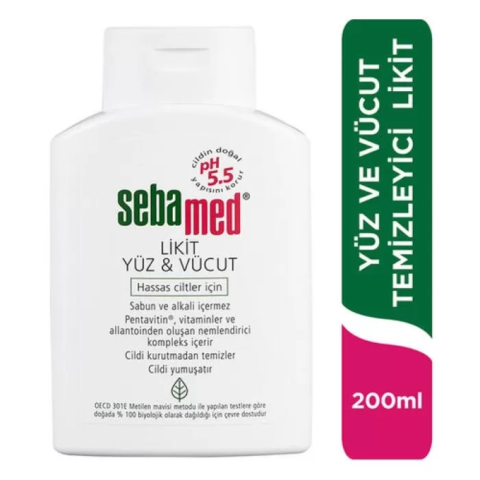 Sebamed Likit Yüz ve Vücut Temizleyici Jel 200 ml