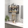 2 Raflı Metal Düzenleyici Havluluk Baharatlık Duvara Monte Banyo Rafı Metal Organizer Çok Amaçlı Raf