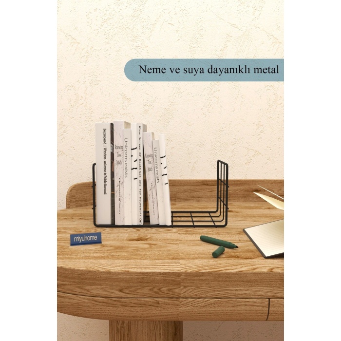 Masa Üstü Kitaplık Metal Kitaplık Çalışma Masası Düzenleyici Ofis Organizer Kitap Düzenleyici