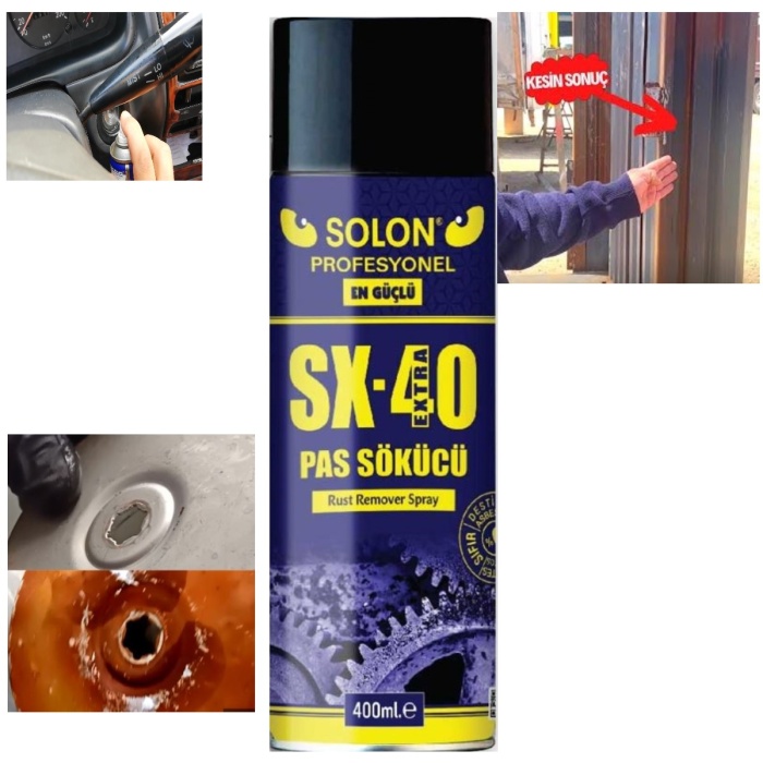 Extra Güçlü Profesyonel SX-40 Pas Sökücü Sprey 400 Ml.