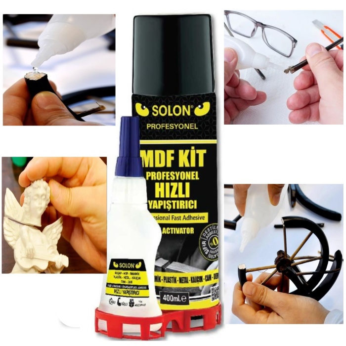 MDF Kit Profesyonel Hızlı Yapıştırıcı 200 Ml+50 Gr