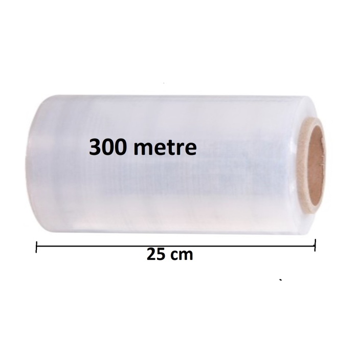 Palet Dilimli Streç 25 CM 17 Mic.  1000Gr / 300mt. Şeffaf 2 Adet