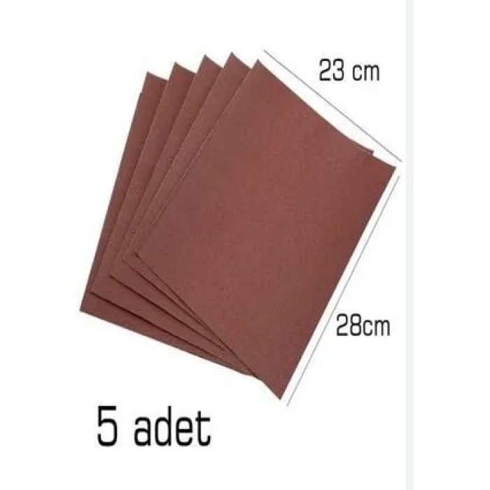 Su Zımparası 1200 Kum Yumuşak Kağıt Yüksek Kalite 23X28 cm (5 ADET)