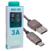 3 AMPER METAL YAYLI MICRO USB DATA VE ŞARJ KABLOSU 1 METRE (4767)