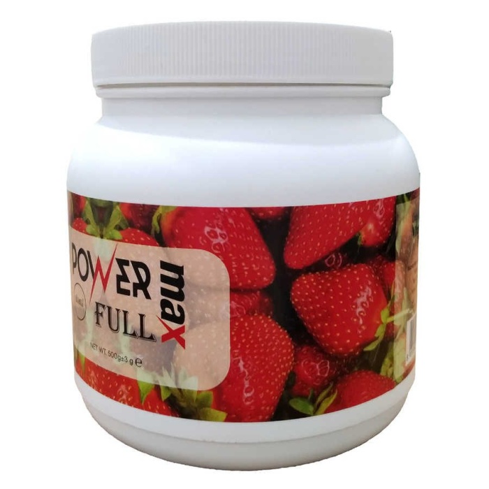 Power Max Full Keçiboynuzlu Çilekli Bitkisel Toz 500 Gr