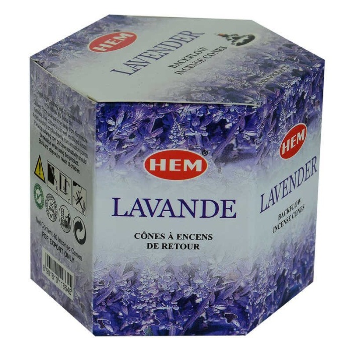 Geri Akış Şelale Lavanta Kokulu 40 Konik Tütsü - Lavander Backflow Incense Cones