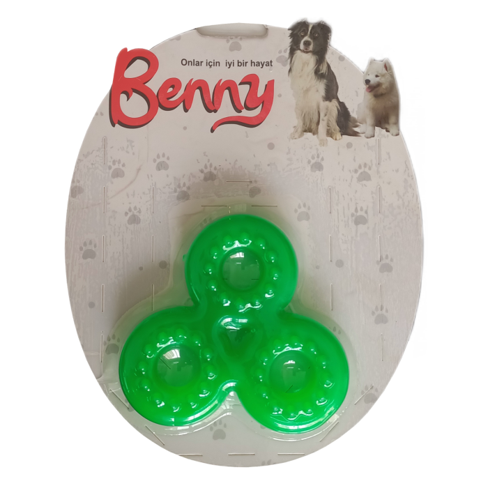 Benny Köpek Oyuncağı Üçlü Halka 9 x 9 cm Yeşil