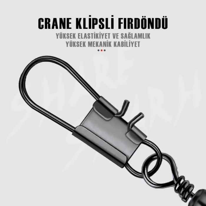 Protackle Crane Klipsli Fırdöndü 12li No: 4 (SW145)