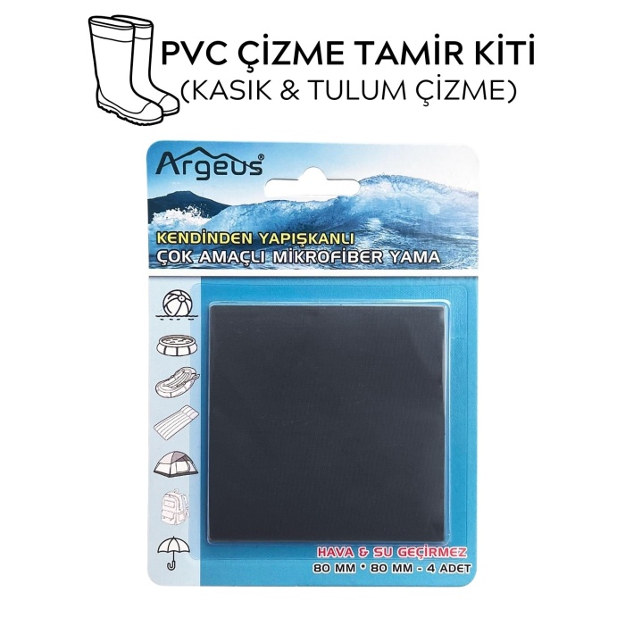 PVC Çizme Tamir Yaması - Antrasit - Tulum Çizme / Kasık Çizme