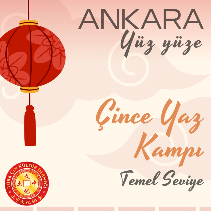 ANKARA ŞUBESİ ÇİNCE YOĞUN YAZ KAMPI ve HSK EĞİTİMİ