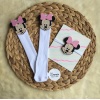 Minnie Mouse Pembe Figürlü Çorap ve Bant Takım