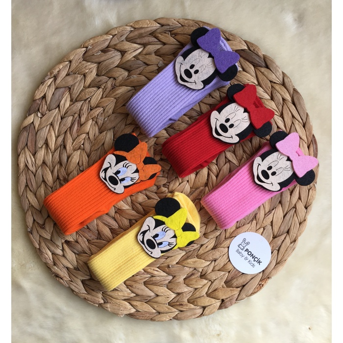 Minnie Figürlü Dizaltı 5li Çorap Set