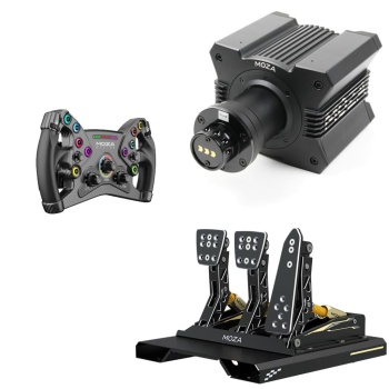 Moza Racing R9 Bundle Kampanya (R9 Base v2 + KS Steering Wheel  + CRP Three Pedals) PC