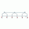 KRAL KR-01 METAL 6 KOLLU DÜZ DUVAR ASKISI *12X12