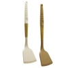 PABLITO HOME PBT-177 ( SİLİKON ) ( SPATULA EĞİK ) ( AHŞAP BAMBU SAP & SİLİKON KILIFLI ) ( 32CM )*24X6