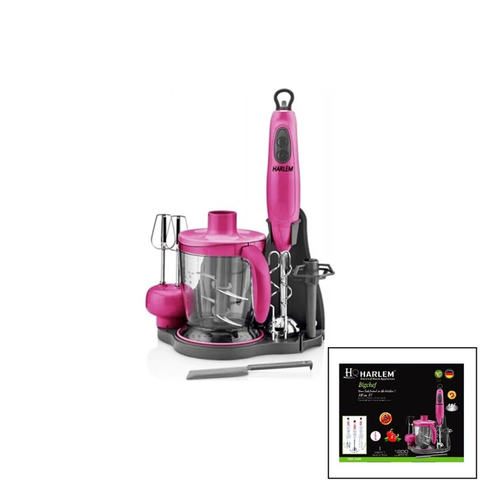 HARLEM HBS-2600 GROUP GR-2600 BİGCHEF ( 10IN1 ) BLENDER SET 1200W ( DOĞRAYICI & MİKSER YOĞURUCU & KARIŞTIRICI )*3