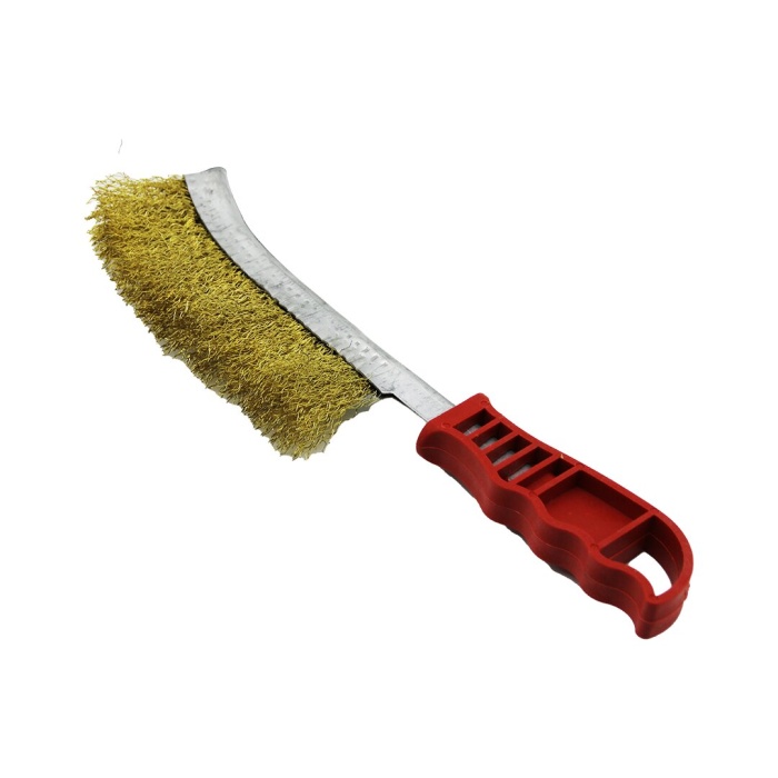 EMKA-181 STEEL WLER BRUSH ( YAN MODEL ) TEL FIRÇA ( PLASTİK SAPLI )*15X20