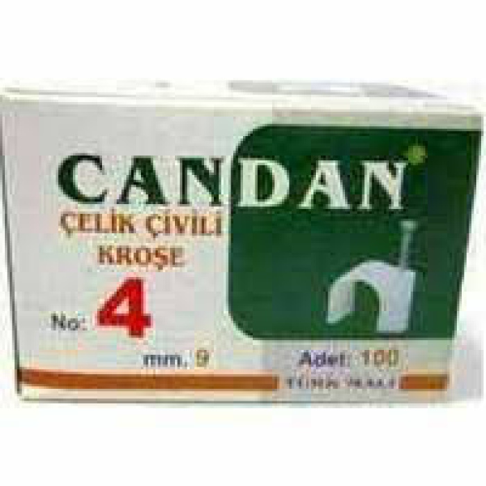 CANDAN ( NO-4 & 9MM ) ( 100PCS ) ÇİVİLİ KROŞE*10X12