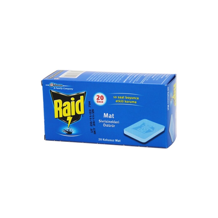 RAİD ELEKTRO KOKUSUZ MAT TABLET 20GECE YEDEK*12X2