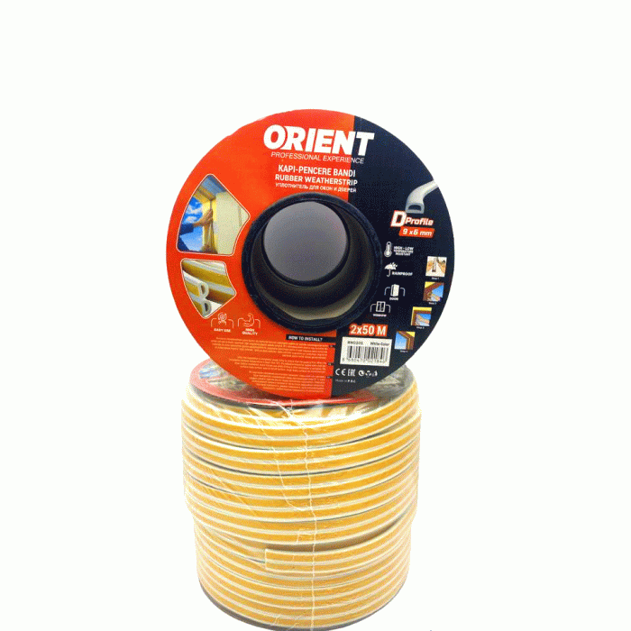 ORIENT BNP-01 ( BEYAZ ) 100MT (2X50MT) BOBİN FİTİL KAPI PENCERE BANT*8