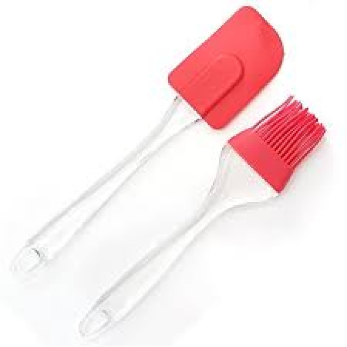 BAYSA-210  ( 2PCS SET ) ( BÜYÜK BOY ) SİLİKON YUMURTA FIRÇASI & SPATULA*10X36