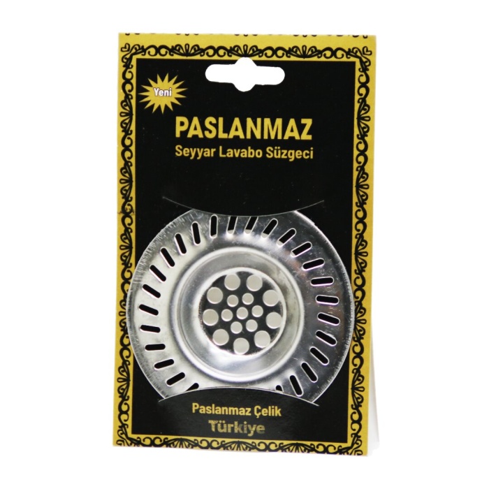 İBİCO PASLANMAZ SEYYAR METAL LAVABO SÜZGEÇİ*50X14