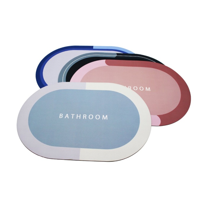 DMR-4548 - ASA-OY302 BATHROOM HORNEST ( OVAL ) ( 38X58CM ) SU EMİCİ SİHİRLİ BANYO PASPAS ( PVC & ELASTİK )*100