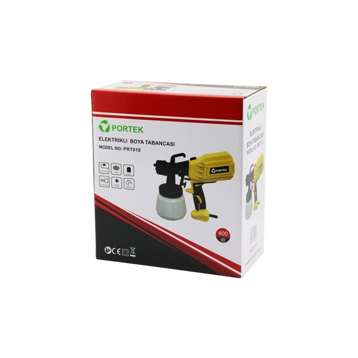 PORTEK PRT-018 ELEKTRİKLİ BOYA TABANCASI 1000 ML.400W*12