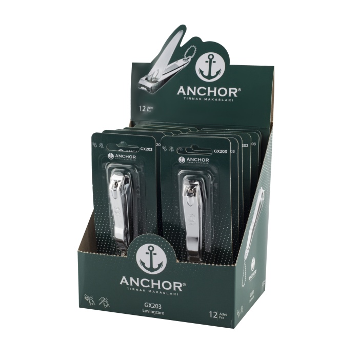 ANCHOR GX-203 ( BÜYÜK GRİ ) TIRNAK MAKASI*12X40