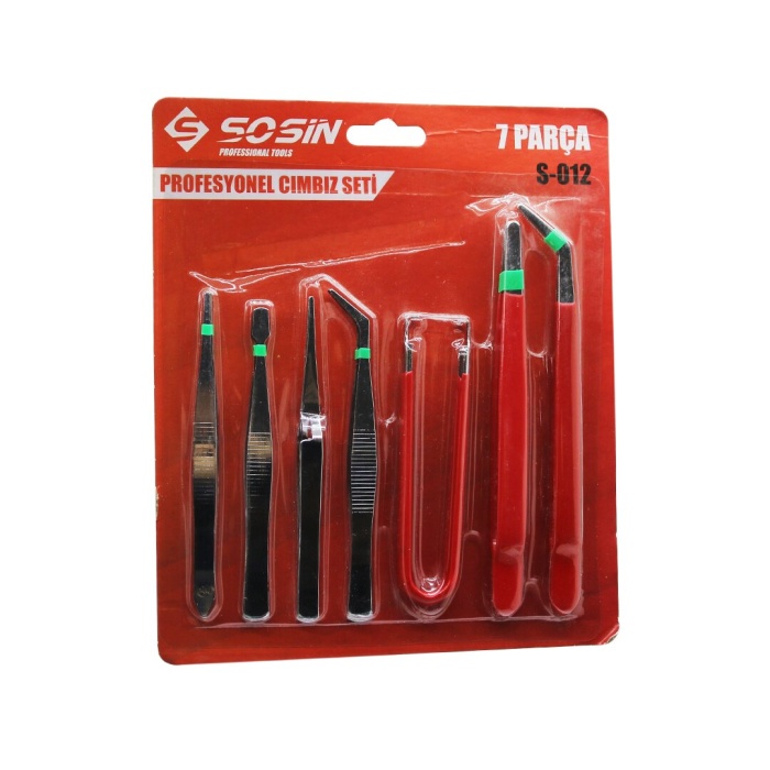 RL TOOLS TWEEZER SET RL-TW-7PC LRD-89 ( 7PCS ) PROFESYONEL ( TEKNİK ) CIMBIZ SETİ*120