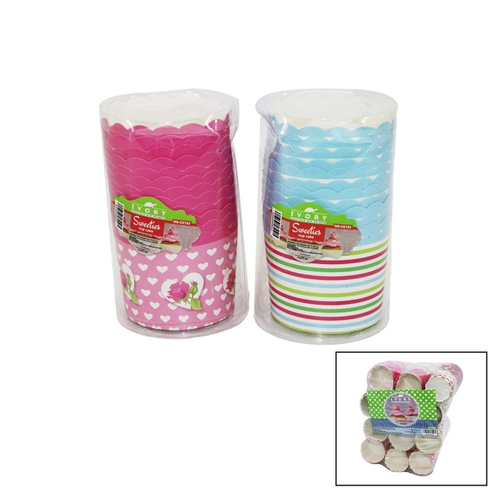 IVORY SWEETİES CUP CAKE IVO-CK-103 ( 12PCS & BÜYÜK ) MUFFİN ( KALIN ) KAĞIT KEK KAPSÜLÜ*12X16