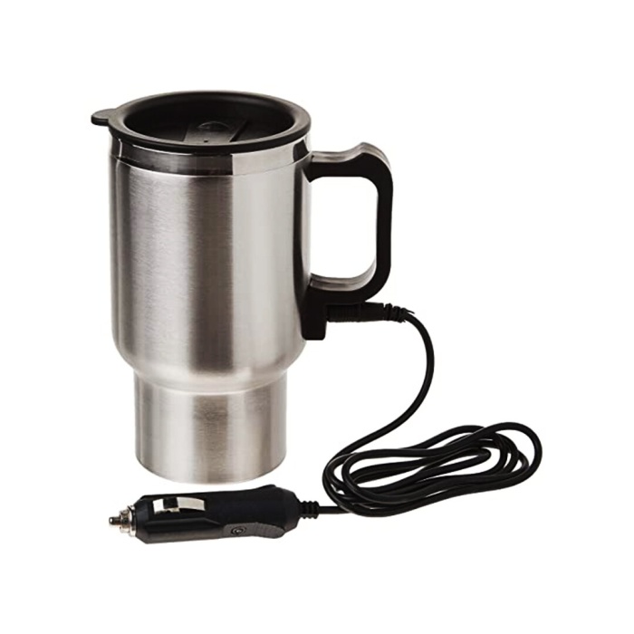 HEATED TRAVEL MUG KL-406 ( ARAÇ & OTO& 12V ) ÇELİK BARDAK KETTLE SU ISITICISI ( ÇAKMAKLIK FİŞLİ )*48