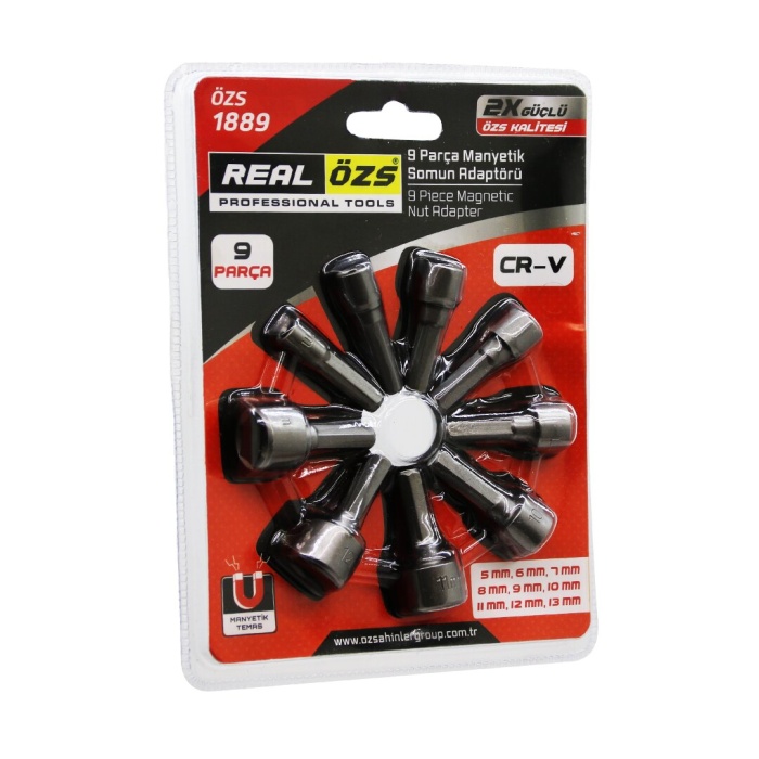 REAL ÖZS-1889 ( 9PCS  & 5-13 MM ) MANYETİK SOMUN SÖKME & ÇATI ADAPTÖRÜ*144