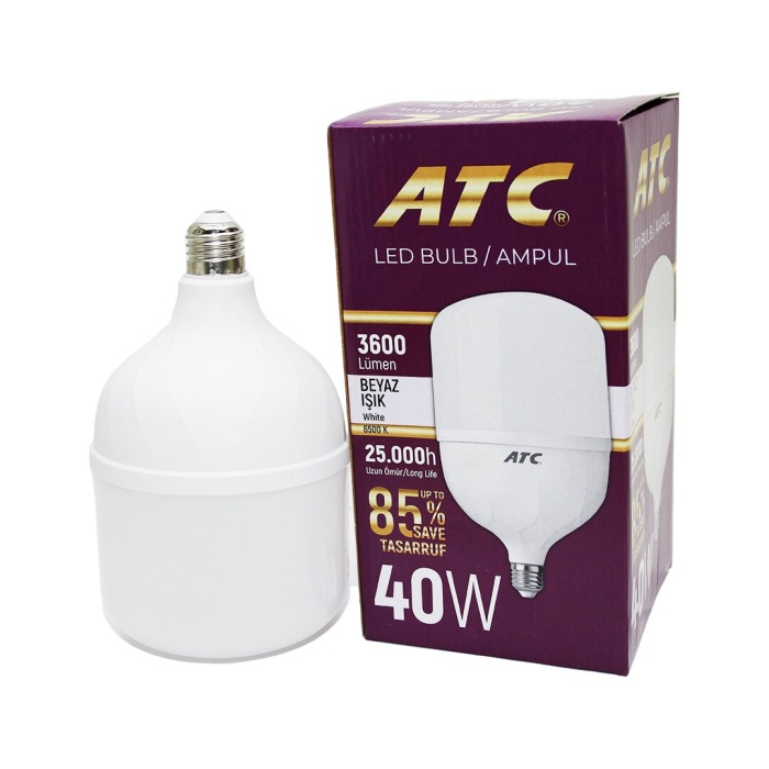 ATC ( 40W ) TORCH LED BULB AMPUL ( BEYAZ & 6500K ) ( E27 ) ( 3600 LÜMEN & 25000h )*50