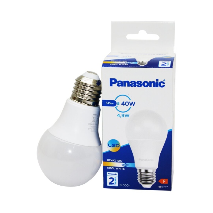 PANASONİC ( BEYAZ ) ( 4.9W & 43W & 515lm & E27 ) LED AMPUL*20X5