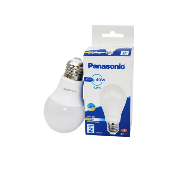 PANASONİC ( SARI ) ( 4.9W & 40W & 470lm & E27 ) LED AMPUL*20X5