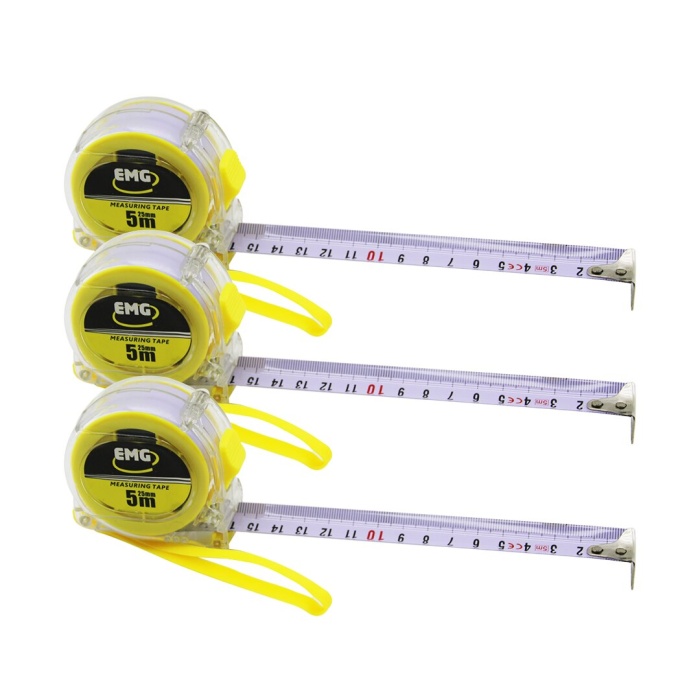 EMG MEASURING TAPE HRD-179 ( 5MTX25MM ) ( ŞEFFAF ) ŞERİT METRE*12X6