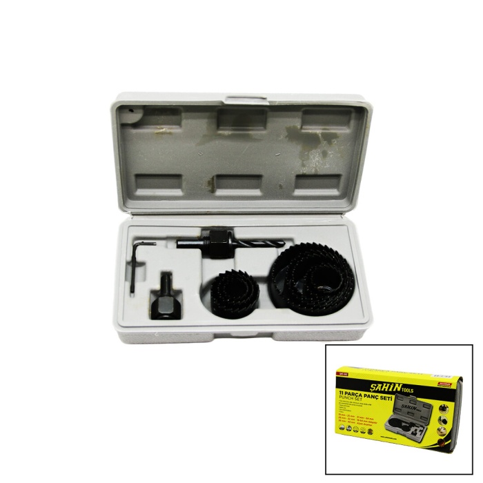 HOLE SAW KIT LRD-12 ( 11PCS ) BUAT AÇMA PANÇ SETİ (METAL & AHŞAP & PLASTİK & KARTONPİYER) (BRKT-131538)*40