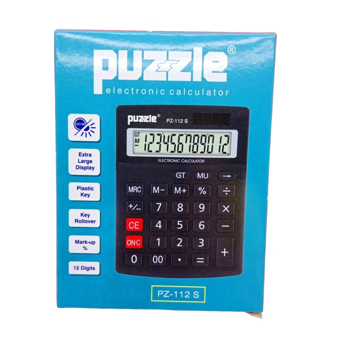 PUZZLE PZ-112S ( 12 HANELİ ) HESAP MAKİNESİ*150