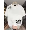 Day One Baskılı Oversize Bisiklet Yaka T-shirt - Beyaz