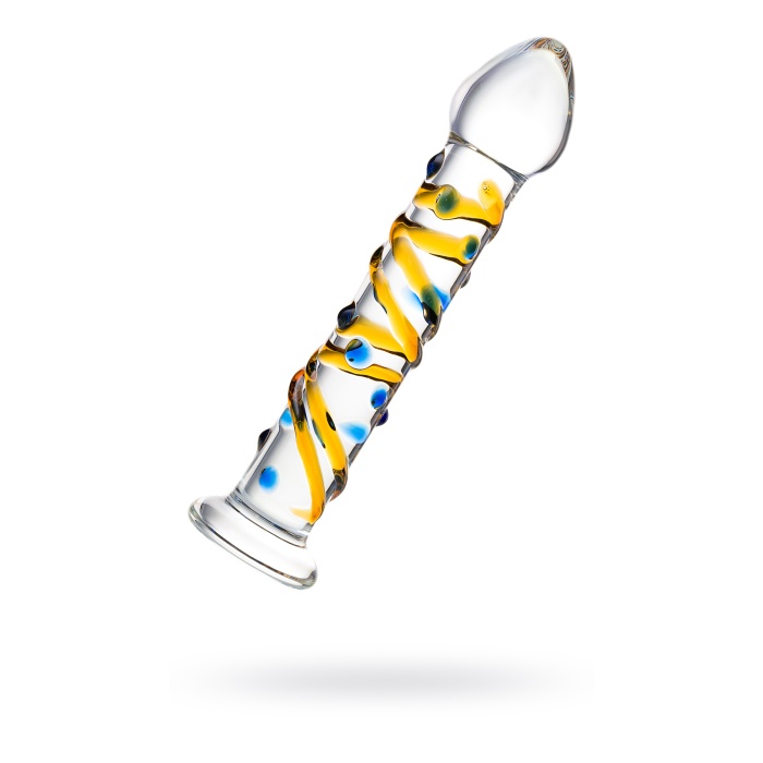 Sexus Glass Cam Dildo, Şeffaf, 17,5 cm