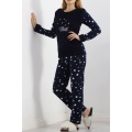 Peluş Polar Pijama Takımı Laciyıldız