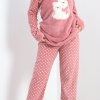 Battal Polar Pijama Takımı Pembe1