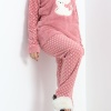 Battal Polar Pijama Takımı Pembe1