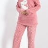 Battal Polar Pijama Takımı Pembe1