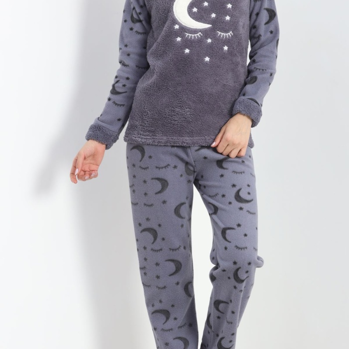 Polar Pijama Takımı Füme2